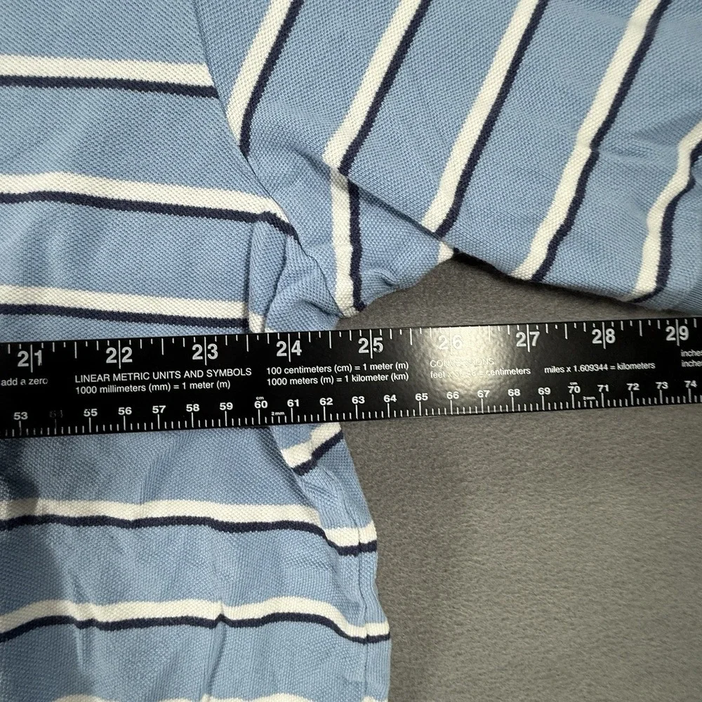 Polo Ralph Lauren Striped Short Sleeve‎ Blue Polo Mens Size 2XLt Tall